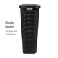 Mind Reader Slim Laundry Hamper with Lid, 40L Clothes Basket, Premium Wicker Design, Plastic