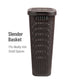 Mind Reader Slim Laundry Hamper with Lid, 40L Clothes Basket, Premium Wicker Design, Plastic