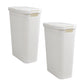 Mind Reader Slim Laundry Hamper with Lid, 40L Clothes Basket, Premium Wicker Design, Plastic