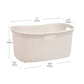 Mind Reader 40L Laundry Basket, Clothes Hamper, Wicker Design, Plastic, 23"L x 14.5"W x 11"H