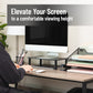 Mind Reader Monitor Stand, Height Adjustable, Ventilated Laptop Riser, Office, Metal, Black