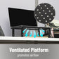Mind Reader Monitor Stand, Height Adjustable, Ventilated Laptop Riser, Office, Metal, Black