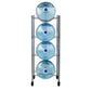 Mind Reader Water Jug Stand, Holds three or four 5 Gallon Jugs, Water Cooler, Rack, Wheels, Metal, 16.5"L x 13.75"W, Gray