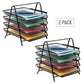 Mind Reader 4-Tier Paper Tray, Desktop Organizer, File Storage, Workspace, Office, Metal Mesh, 11.75"L x 13.75"W x 12.5"H
