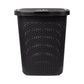 Mind Reader 50L Slim Laundry Hamper, Clothes Basket, Lid, Wicker Design, Plastic, 17.65"L x 13.75"W x 21"H