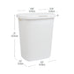 Mind Reader 50L Slim Laundry Hamper, Clothes Basket, Lid, Wicker Design, Plastic, 17.65"L x 13.75"W x 21"H