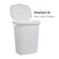 Mind Reader 50L Slim Laundry Hamper, Clothes Basket, Lid, Wicker Design, Plastic, 17.65"L x 13.75"W x 21"H