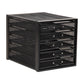 Mind Reader File Storage Drawers, Desk Organizer, Multi-Purpose, Crafts, Office, Metal Mesh, 11"L x 14"W x 11"H, Black