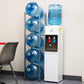 Mind Reader Water Jug Stand, Holds three or five 5 Gallon Jugs, Water Cooler, Rack, Metal, 13.5"L x 13.5"W, Silver