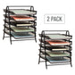 Mind Reader 5-Tier Paper Tray, Desktop Organizer, File Storage, Workspace, Office, Metal Mesh, 11.75"L x 14"W x 15"H