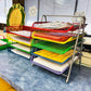 Mind Reader 5-Tier Paper Tray, Desktop Organizer, File Storage, Workspace, Office, Metal Mesh, 11.75"L x 14"W x 15"H