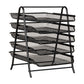 Mind Reader 5-Tier Paper Tray, Desktop Organizer, File Storage, Workspace, Office, Metal Mesh, 11.75"L x 14"W x 15"H