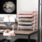 Mind Reader 5-Tier Paper Tray, Desktop Organizer, File Storage, Workspace, Office, Metal Mesh, 11.75"L x 14"W x 15"H