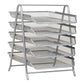 Mind Reader 5-Tier Paper Tray, Desktop Organizer, File Storage, Workspace, Office, Metal Mesh, 11.75"L x 14"W x 15"H