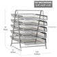 Mind Reader 5-Tier Paper Tray, Desktop Organizer, File Storage, Workspace, Office, Metal Mesh, 11.75"L x 14"W x 15"H