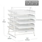 Mind Reader 5-Tier Paper Tray, Desktop Organizer, File Storage, Workspace, Office, Metal Mesh, 11.75"L x 14"W x 15"H