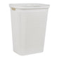 Mind Reader 60L Slim Laundry Hamper, Clothes Basket, Lid, Linen Design, Plastic, 18.25”L x 14.25”W x 23.5”H