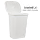 Mind Reader 60L Slim Laundry Hamper, Clothes Basket, Lid, Linen Design, Plastic, 18.25”L x 14.25”W x 23.5”H