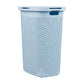 Mind Reader 60L Slim Laundry Hamper, Clothes Basket, Lid, Wicker Design, Plastic, 17.65"L x 13.75"W x 24.15"H
