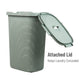 Mind Reader 60L Slim Laundry Hamper, Clothes Basket, Lid, Wicker Design, Plastic, 17.65"L x 13.75"W x 24.15"H