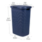 Mind Reader 60L Slim Laundry Hamper, Clothes Basket, Lid, Wicker Design, Plastic, 17.65"L x 13.75"W x 24.15"H