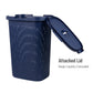 Mind Reader 60L Slim Laundry Hamper, Clothes Basket, Lid, Wicker Design, Plastic, 17.65"L x 13.75"W x 24.15"H