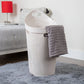 Mind Reader 60L Rolling Laundry Hamper, Clothes Basket, Wheels, Wicker Style, Plastic, 19.5"L x 14.75"W x 29.25"H