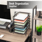 Mind Reader 6-Tier Paper Tray, Desktop Organizer, File Storage, Office, Metal Mesh, 11.75"L x 13.75"W x 18"H, Black