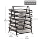 Mind Reader 6-Tier Paper Tray, Desktop Organizer, File Storage, Office, Metal Mesh, 11.75"L x 13.75"W x 18"H, Black
