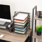 Mind Reader 6-Tier Paper Tray, Desktop Organizer, File Storage, Office, Metal Mesh, 11.75"L x 13.75"W x 18"H, Black