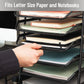 Mind Reader 7-Tier Paper Tray, Desktop Organizer, File Storage, Office, Metal Mesh, 11.75"L x 13.75"W x 20"H, Black