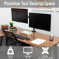 Mind Reader Dual Monitor Arm for 13–32 Inch Screens, Gas Spring VESA Desk Mount, ±180° Rotation, ±65° Tilt, ±180° Swivel, Holds up to 19.8 lbs Each,  Integrated Cable Management, Black