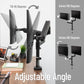 Mind Reader Dual Monitor Arm for 13–32 Inch Screens, Gas Spring VESA Desk Mount, ±180° Rotation, ±65° Tilt, ±180° Swivel, Holds up to 19.8 lbs Each,  Integrated Cable Management, Black