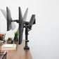 Mind Reader Dual Monitor Arm for 13–32 Inch Screens, Gas Spring VESA Desk Mount, ±180° Rotation, ±65° Tilt, ±180° Swivel, Holds up to 19.8 lbs Each,  Integrated Cable Management, Black