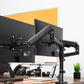 Mind Reader Dual Monitor Arm for 13–32 Inch Screens, Gas Spring VESA Desk Mount, ±180° Rotation, ±65° Tilt, ±180° Swivel, Holds up to 19.8 lbs Each,  Integrated Cable Management, Black