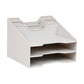 Mind Reader Desktop Organizer, Vertical File Holder, Paper Trays, Office, Plastic, 12.5"L x 11.75"W x 9.5"H, Beige