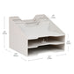 Mind Reader Desktop Organizer, Vertical File Holder, Paper Trays, Office, Plastic, 12.5"L x 11.75"W x 9.5"H, Beige