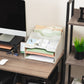 Mind Reader Desktop Organizer, Vertical File Holder, Paper Trays, Office, Plastic, 12.5"L x 11.75"W x 9.5"H, Beige