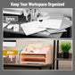 Mind Reader Desktop Organizer, Vertical File Holder, Paper Trays, Office, Plastic, 12.5"L x 11.75"W x 9.5"H, Beige