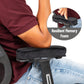 Mind Reader Air-Cloud Memory Foam Armrest Pads, Office & Gaming Chair Arm Rests, Elbow Support with Washable Cover, Black