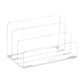 Mind Reader 3-Tier Mail Sorter, Desktop Organizer, Mail Organizer, Modern, Office, Acrylic, 7"L x 4"W x 4"H, Clear