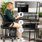 Mind Reader Lumbar Support Pillow with Air-Cloud Technology, Office Chair Back Cushion, Memory Foam, Black