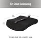 Mind Reader Lumbar Support Pillow with Air-Cloud Technology, Office Chair Back Cushion, Memory Foam, Black