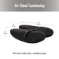 Mind Reader Lumbar Support Pillow with Air-Cloud Technology, Office Chair Back Cushion, Memory Foam, Black