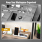 Mind Reader Desktop Organizer, Steel and Wood Desktop Dock, Catchall Tray for Phone, Wallet, Watch, Keys