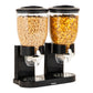 Mind Reader Double Cereal Dispenser for Countertop, 2 x 3.5L Airtight Containers, Rotating Dry Food Dispenser for Cereal, Rice, Candy, Coffee Beans, Black