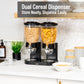Mind Reader Double Cereal Dispenser for Countertop, 2 x 3.5L Airtight Containers, Rotating Dry Food Dispenser for Cereal, Rice, Candy, Coffee Beans, Black