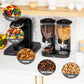 Mind Reader Double Cereal Dispenser for Countertop, 2 x 3.5L Airtight Containers, Rotating Dry Food Dispenser for Cereal, Rice, Candy, Coffee Beans, Black