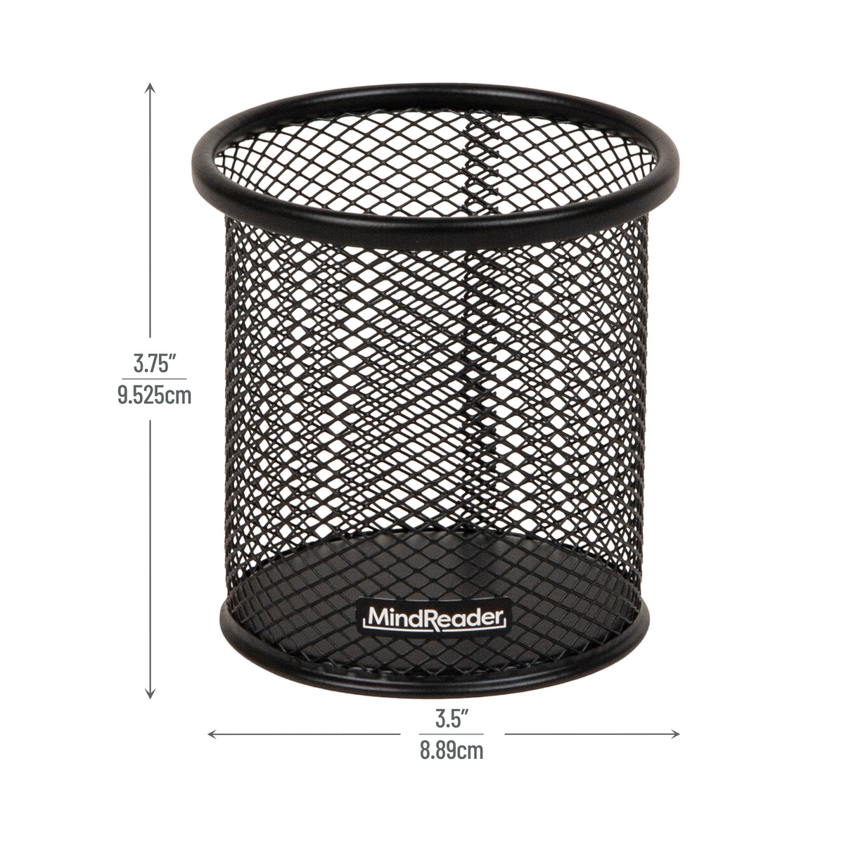 Mind Reader Metal Mesh Pen and Accessories Holders, Desktop Organizer for Office, Makeup, or Kitchen Use, Set of 3