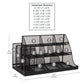 Mind Reader Cup and Condiment Station, Breakroom Countertop Organizer, 3-Tier Storage for Office Coffee Stations and Shared Spaces, Metal Mesh, Black